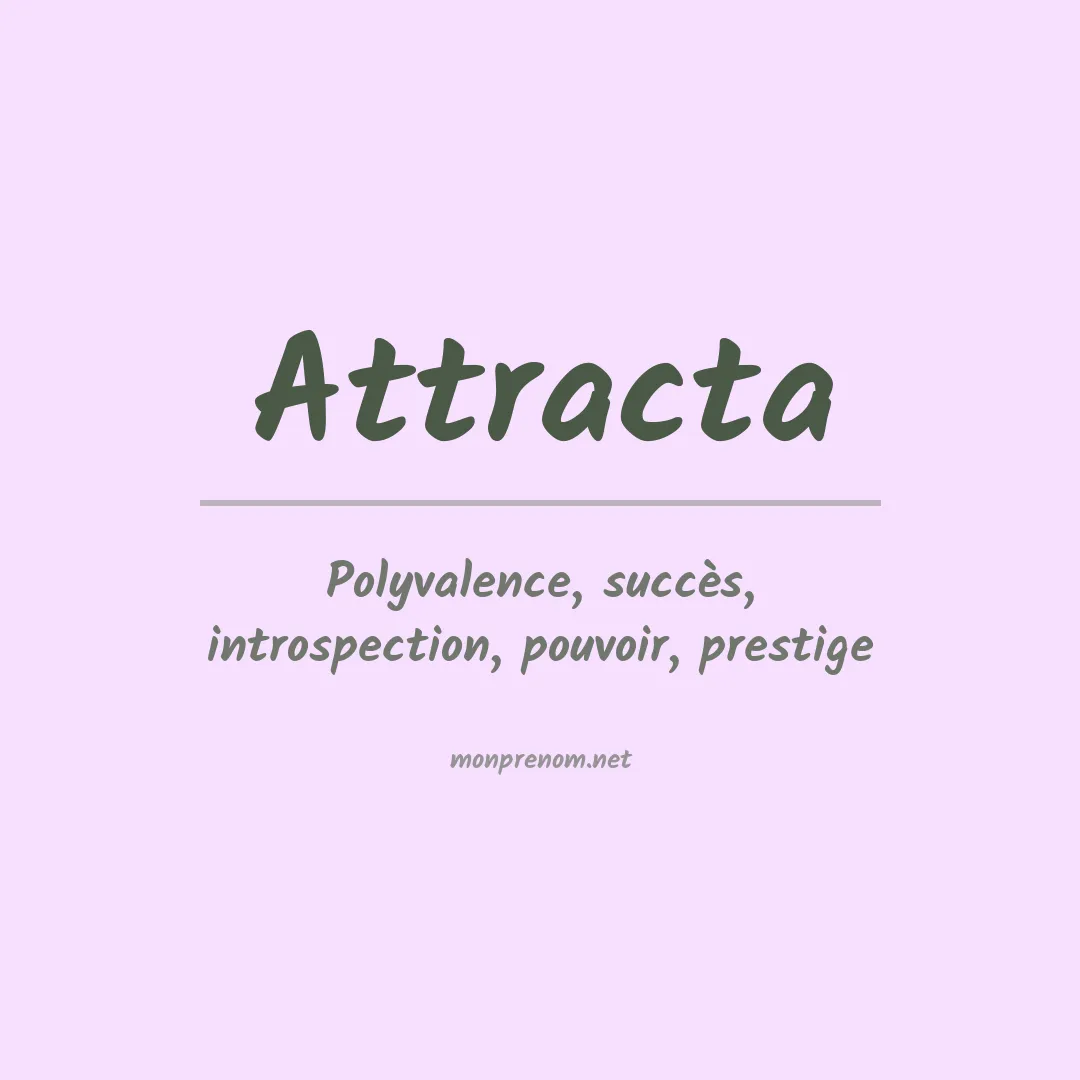 Signification du prénom Attracta