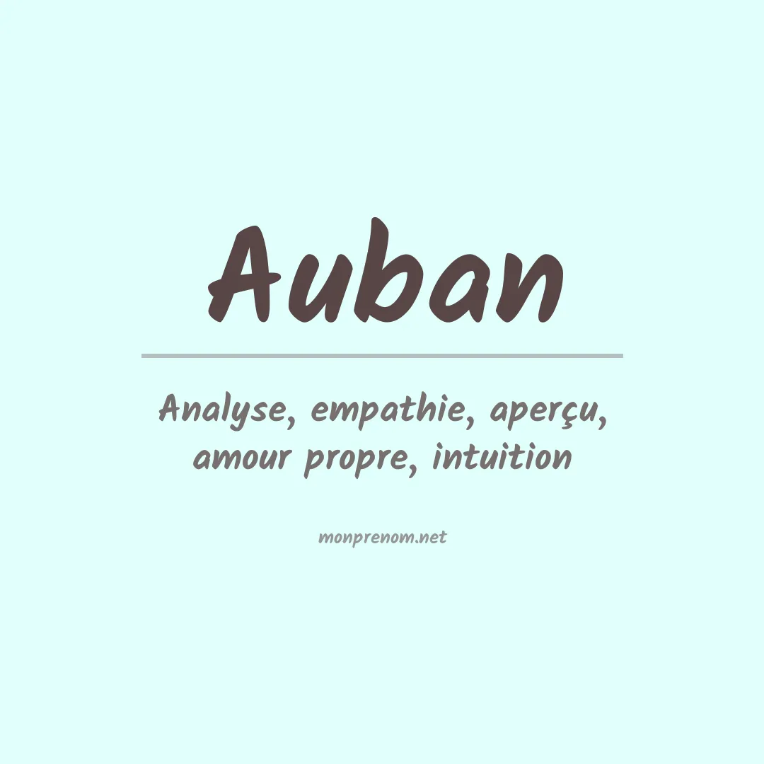 Signification du prénom Auban