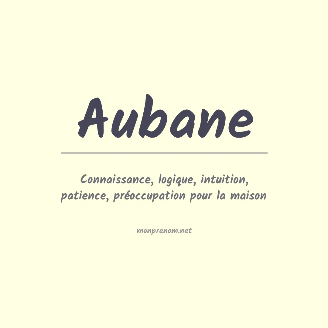 Signification du prénom Aubane