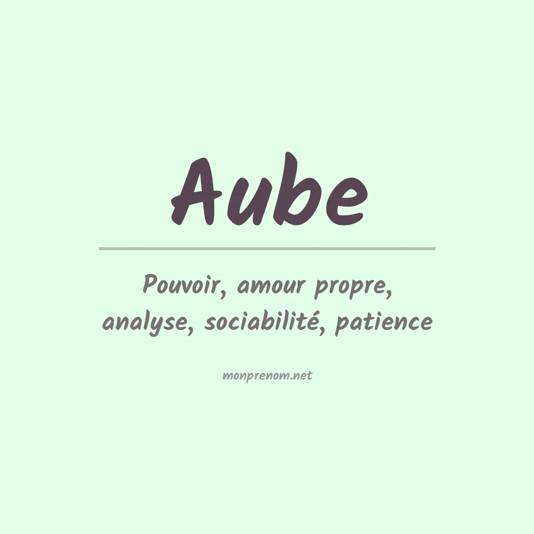 Prénom Aube