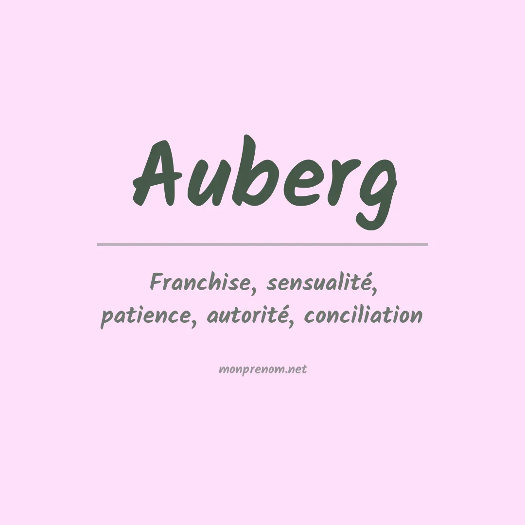 Signification du prénom Auberg