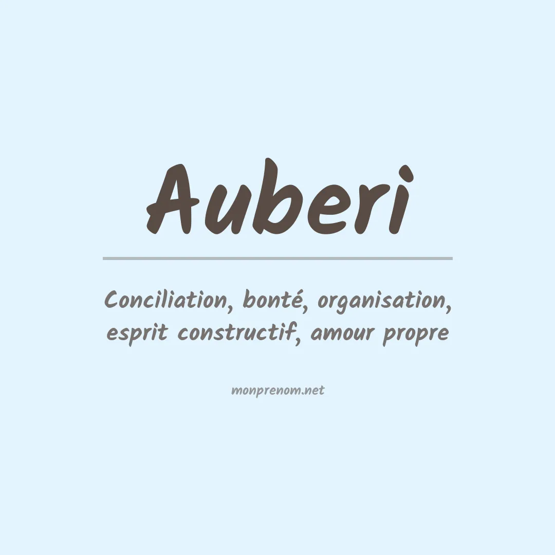 Signification du prénom Auberi