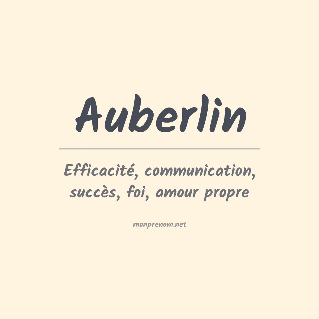 Signification du prénom Auberlin