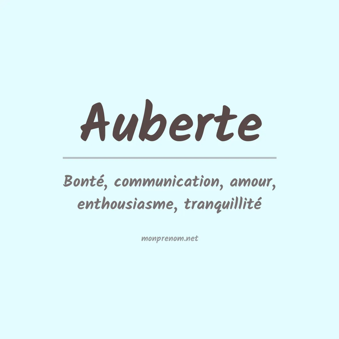 Signification du prénom Auberte