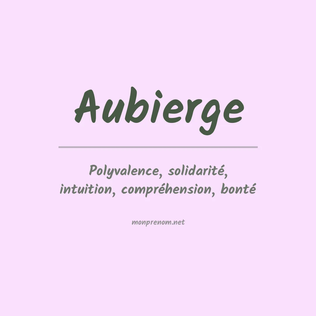 Prénom Aubierge