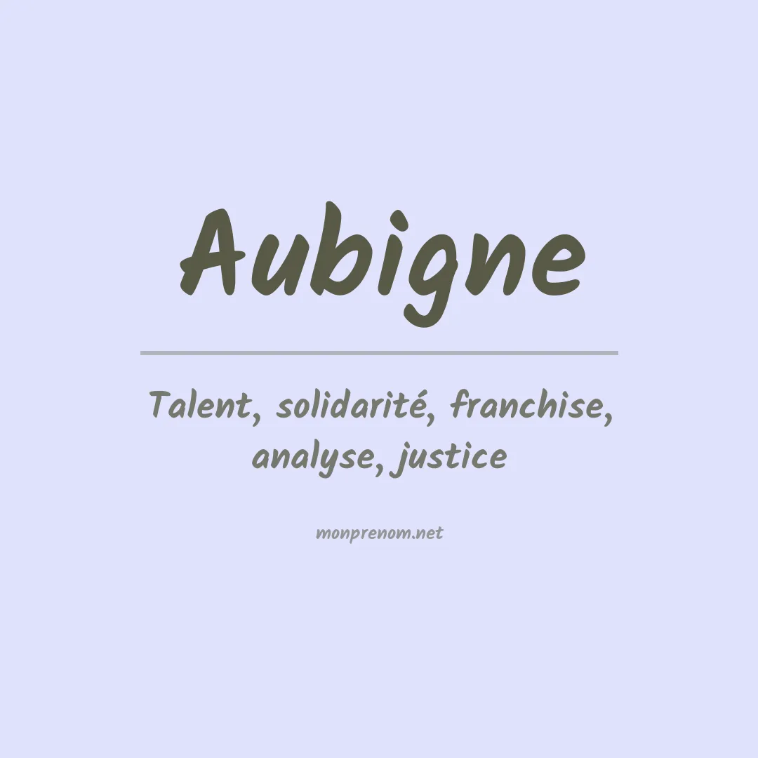 Signification du prénom Aubigne