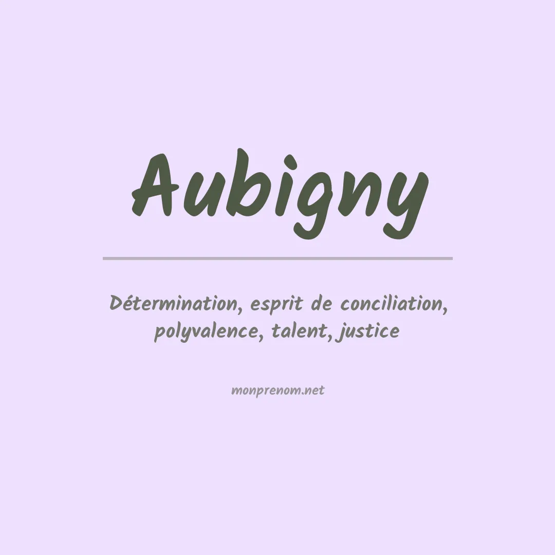 Signification du prénom Aubigny