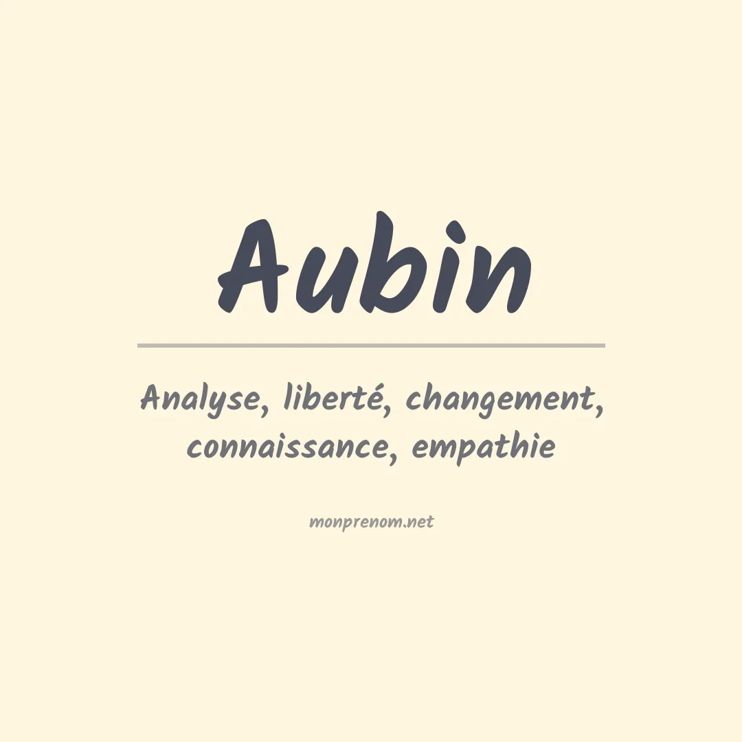 Prénom Aubin