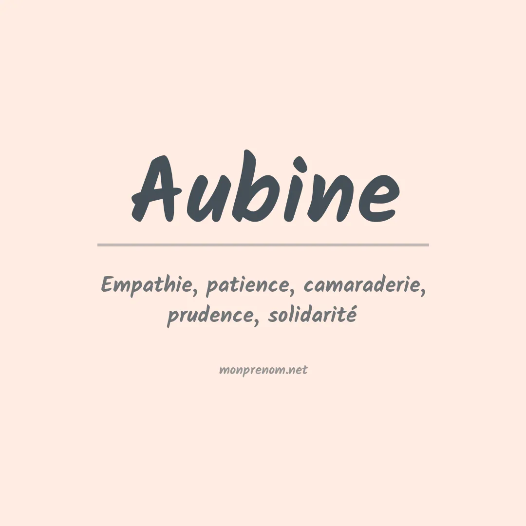 Signification du prénom Aubine