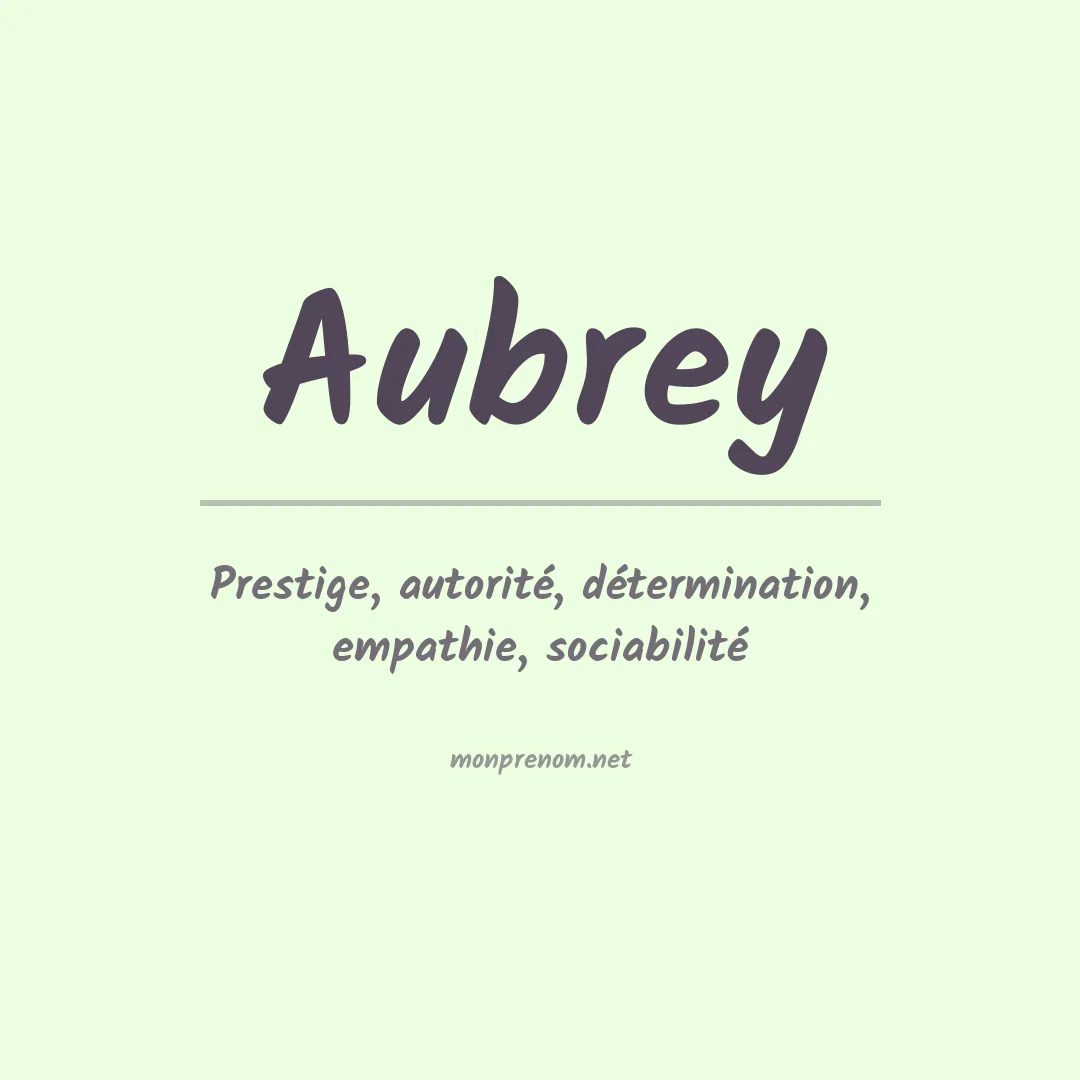 Prénom Aubrey