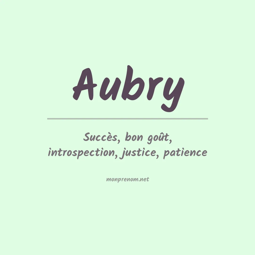 Prénom Aubry