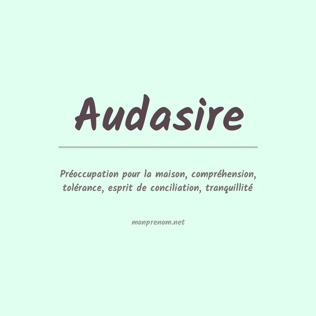 Prénom Audasire
