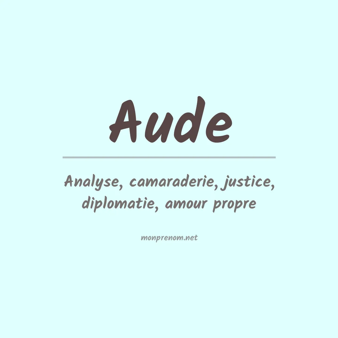 Prénom Aude