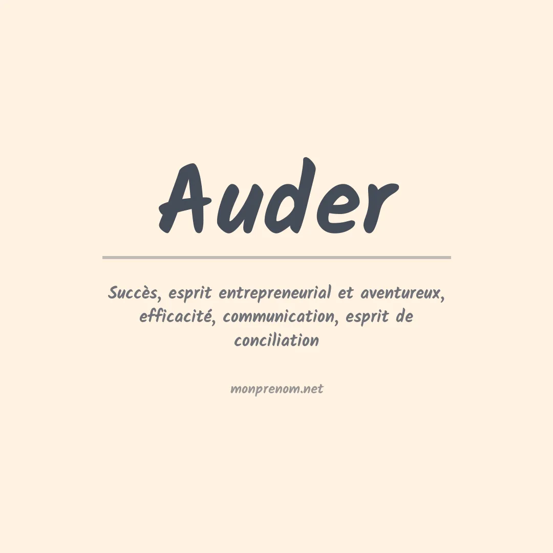 Prénom Auder