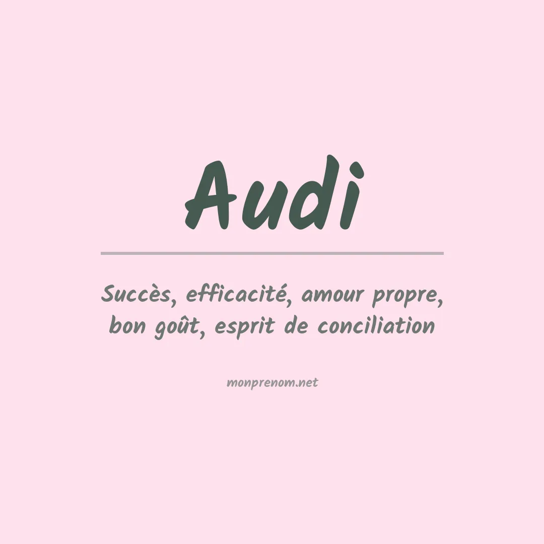 Prénom Audi