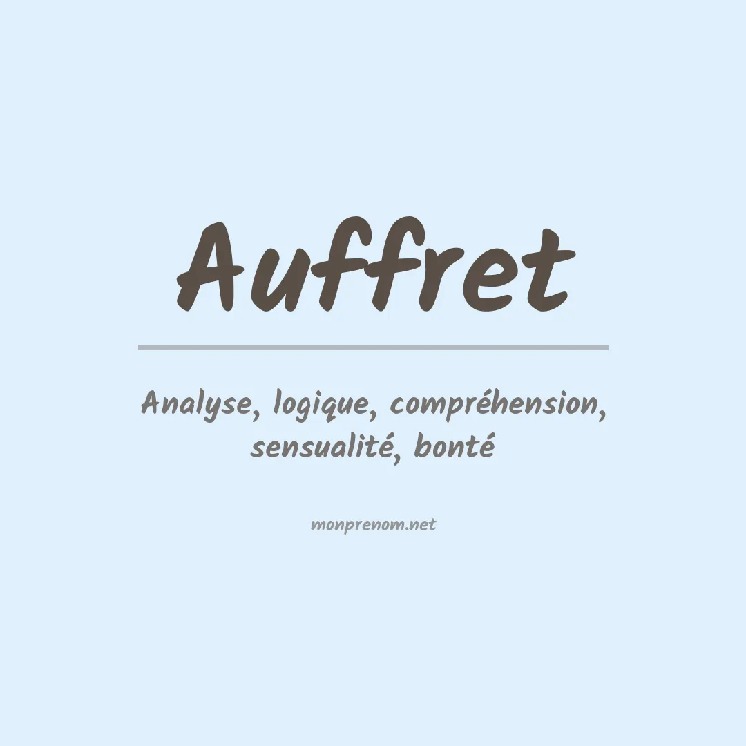 Signification du prénom Auffret