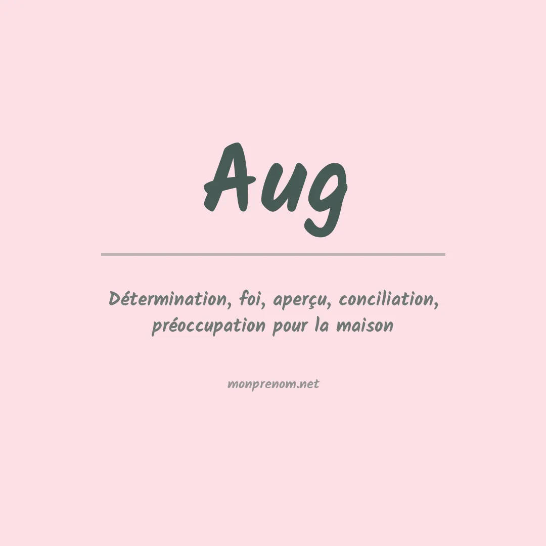Prénom Aug