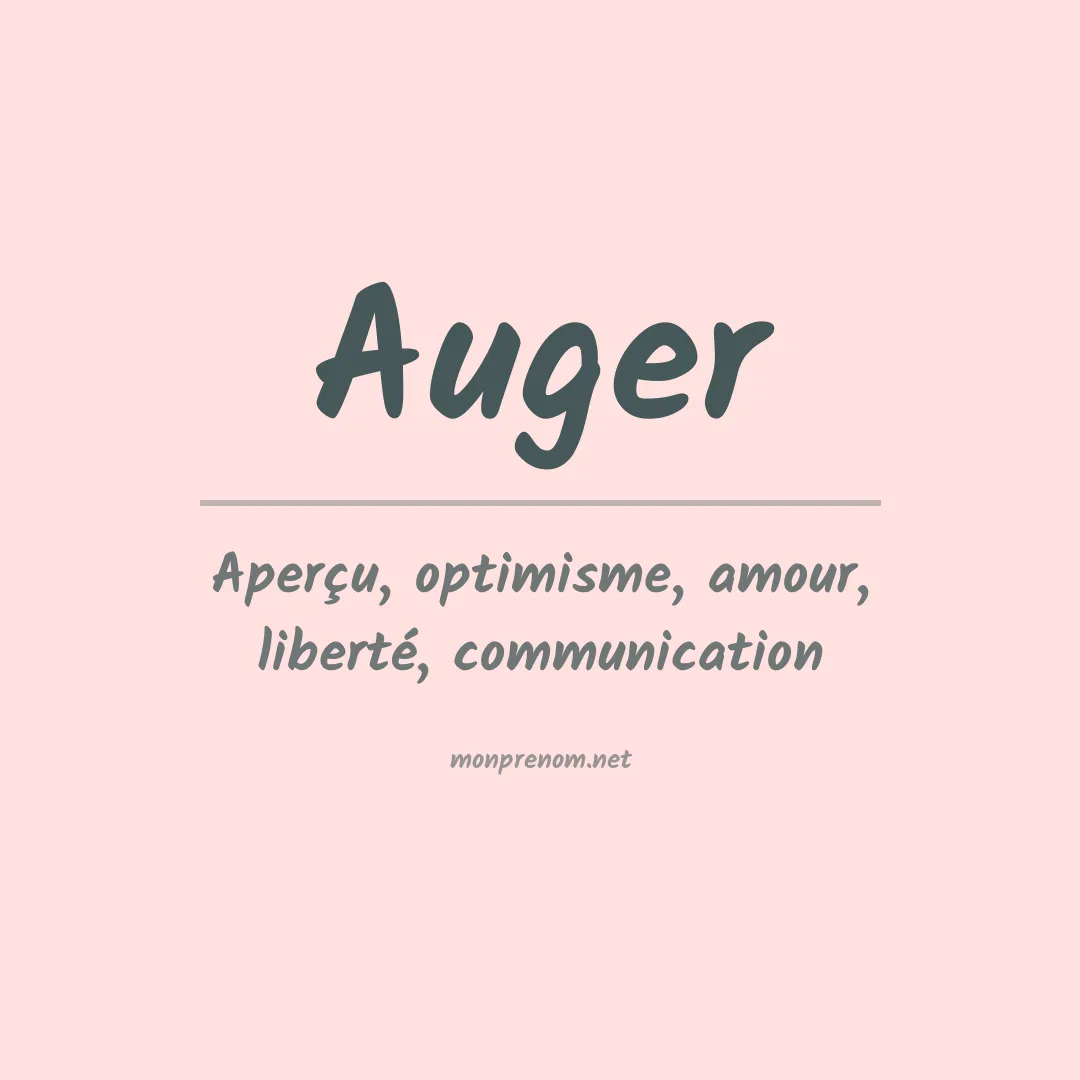 Prénom Auger