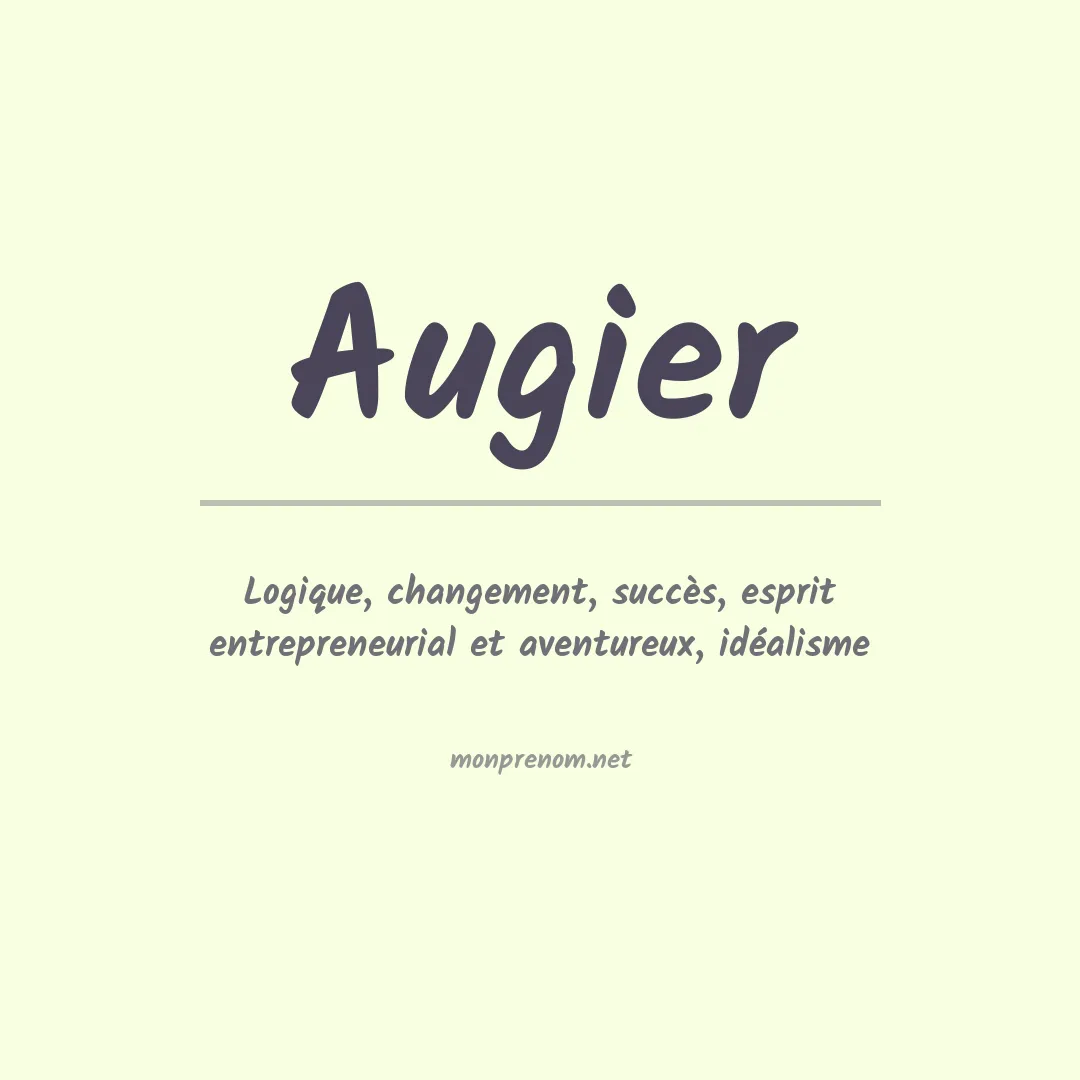 Signification du prénom Augier