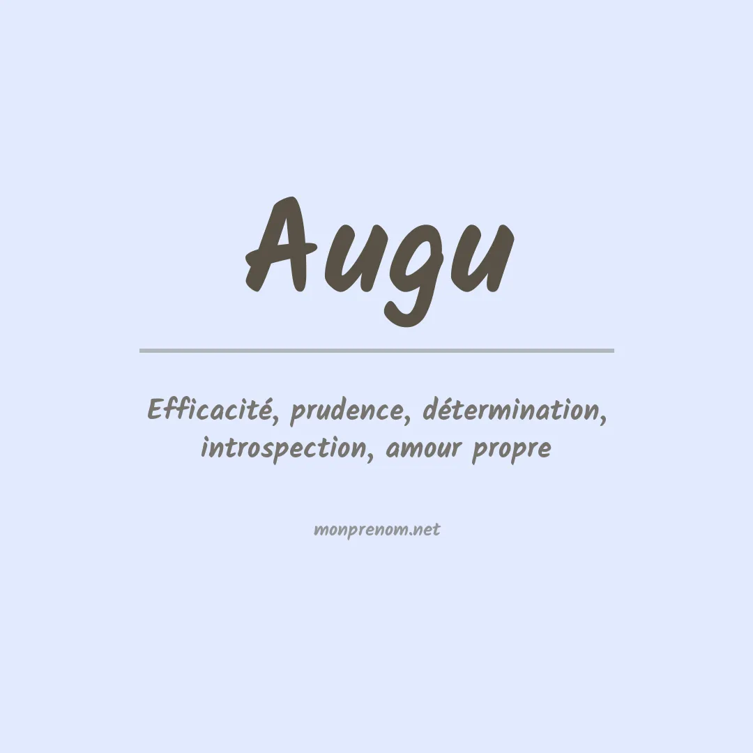 Prénom Augu