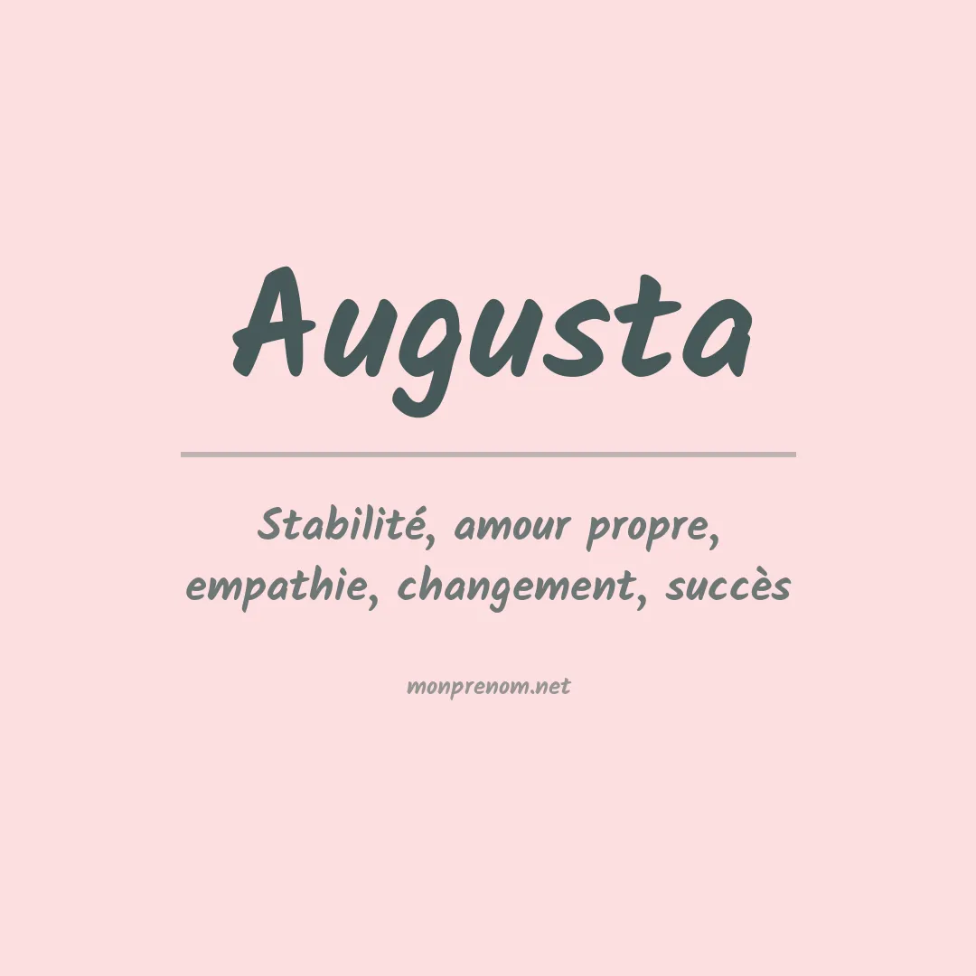 Prénom Augusta