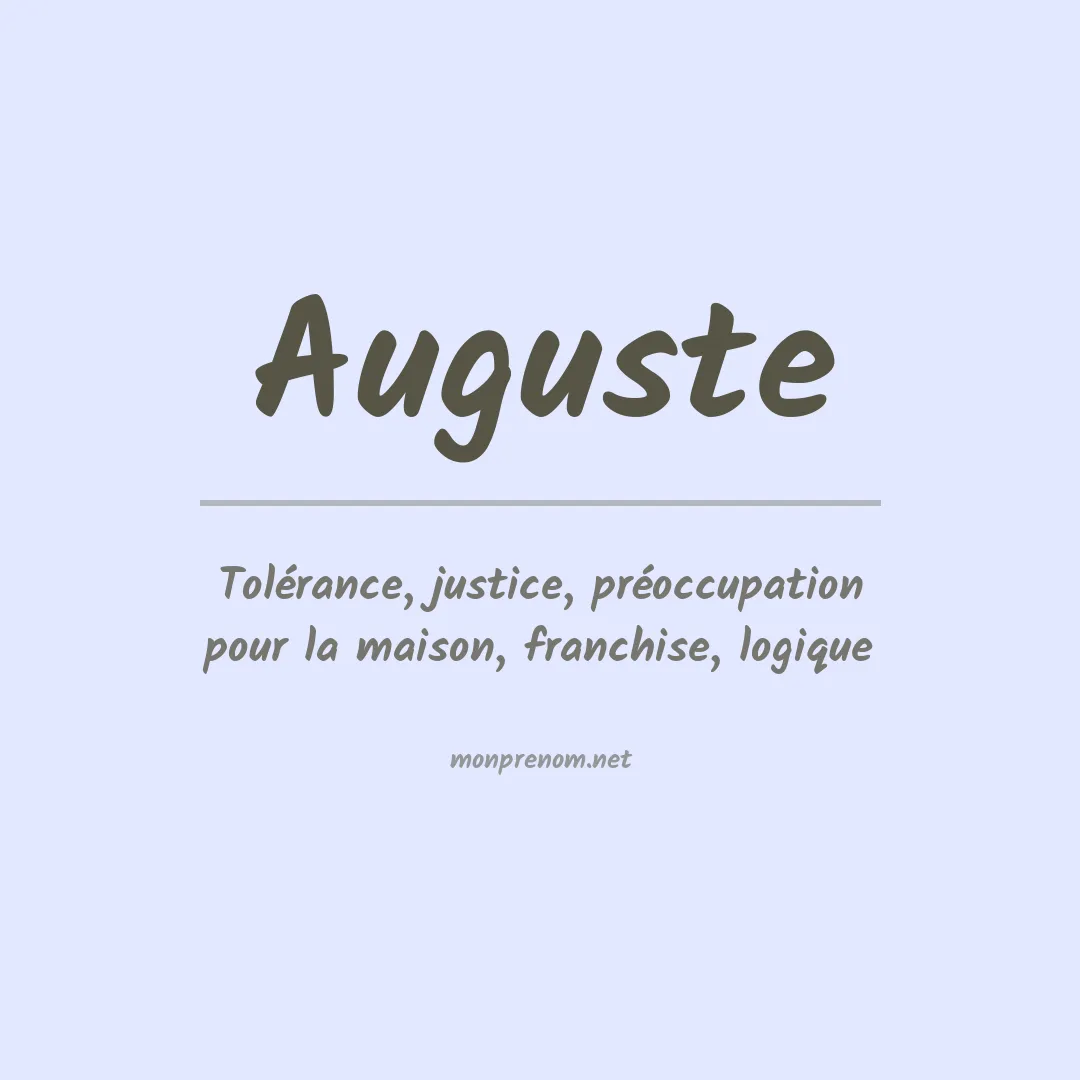 Prénom Auguste