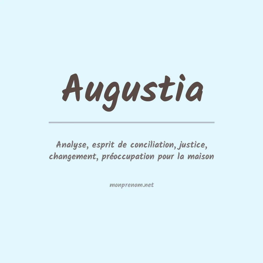 Signification du prénom Augustia