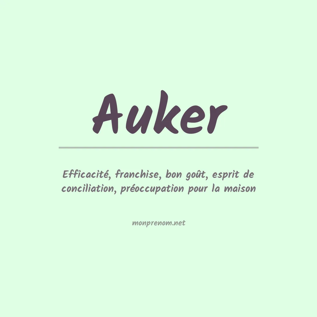 Prénom Auker