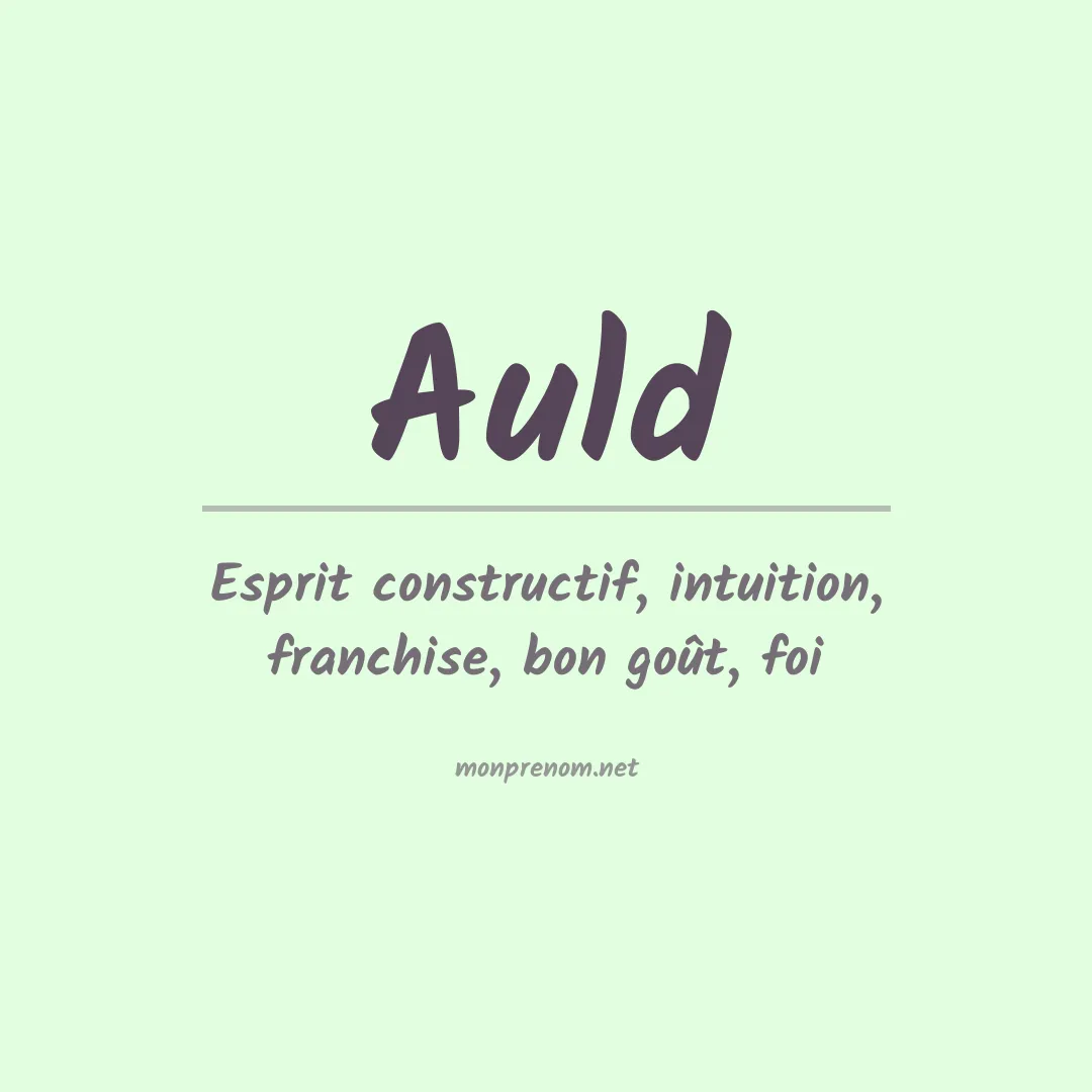 Prénom Auld