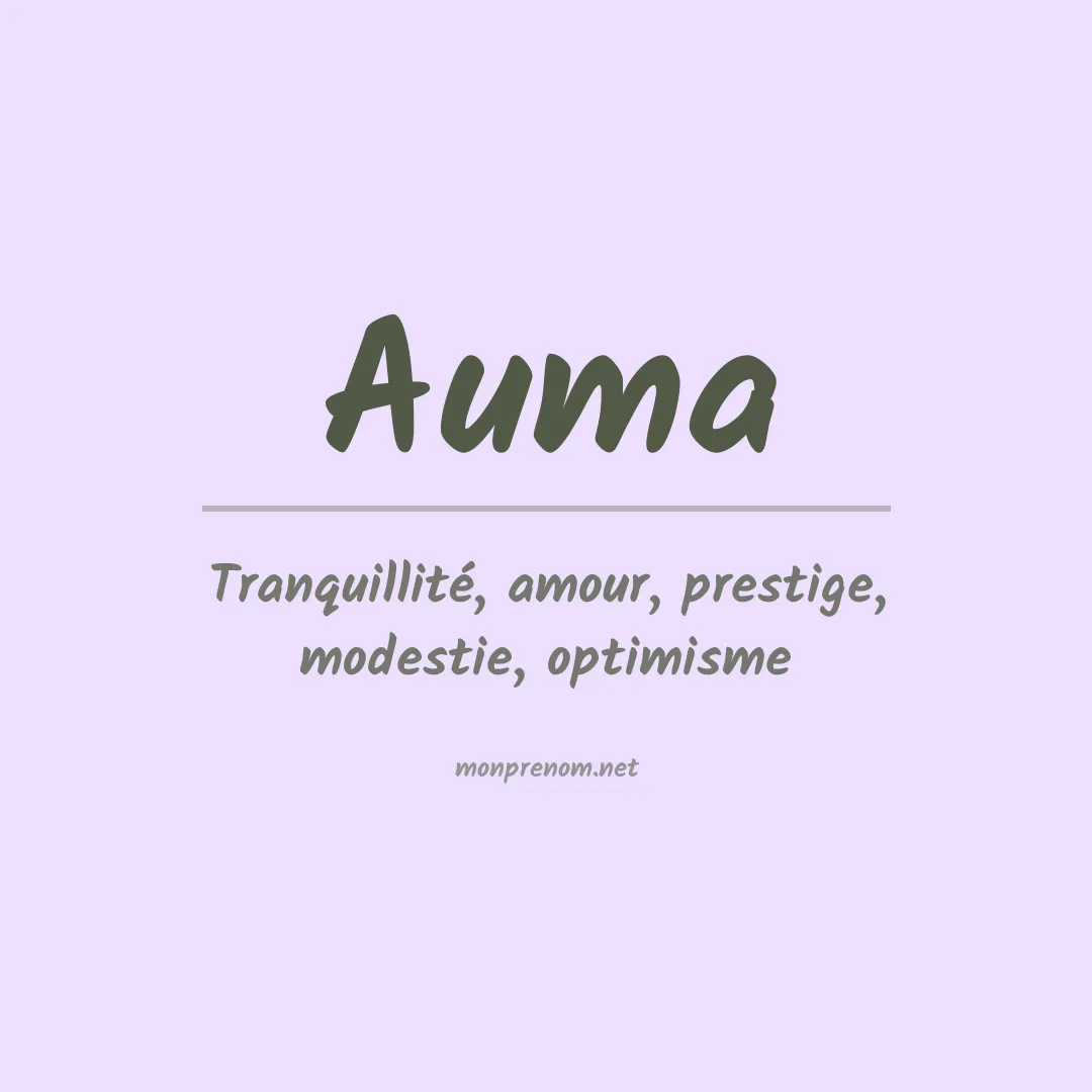 Signification du prénom Auma