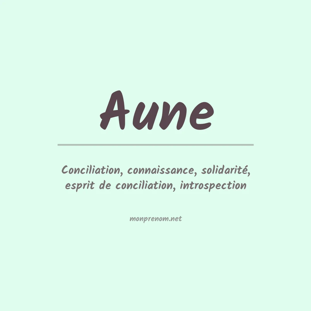 Prénom Aune