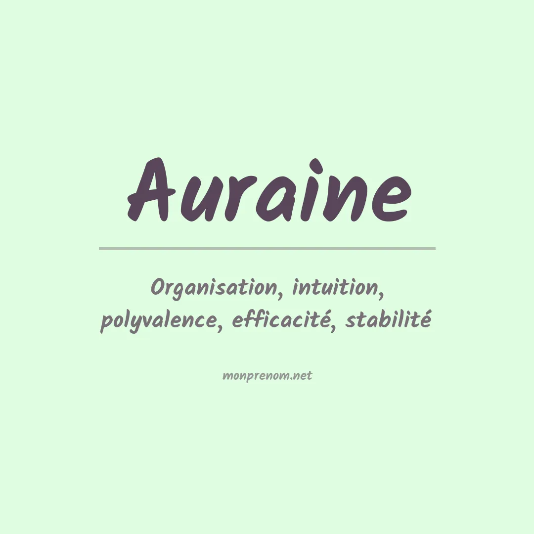 Prénom Auraine