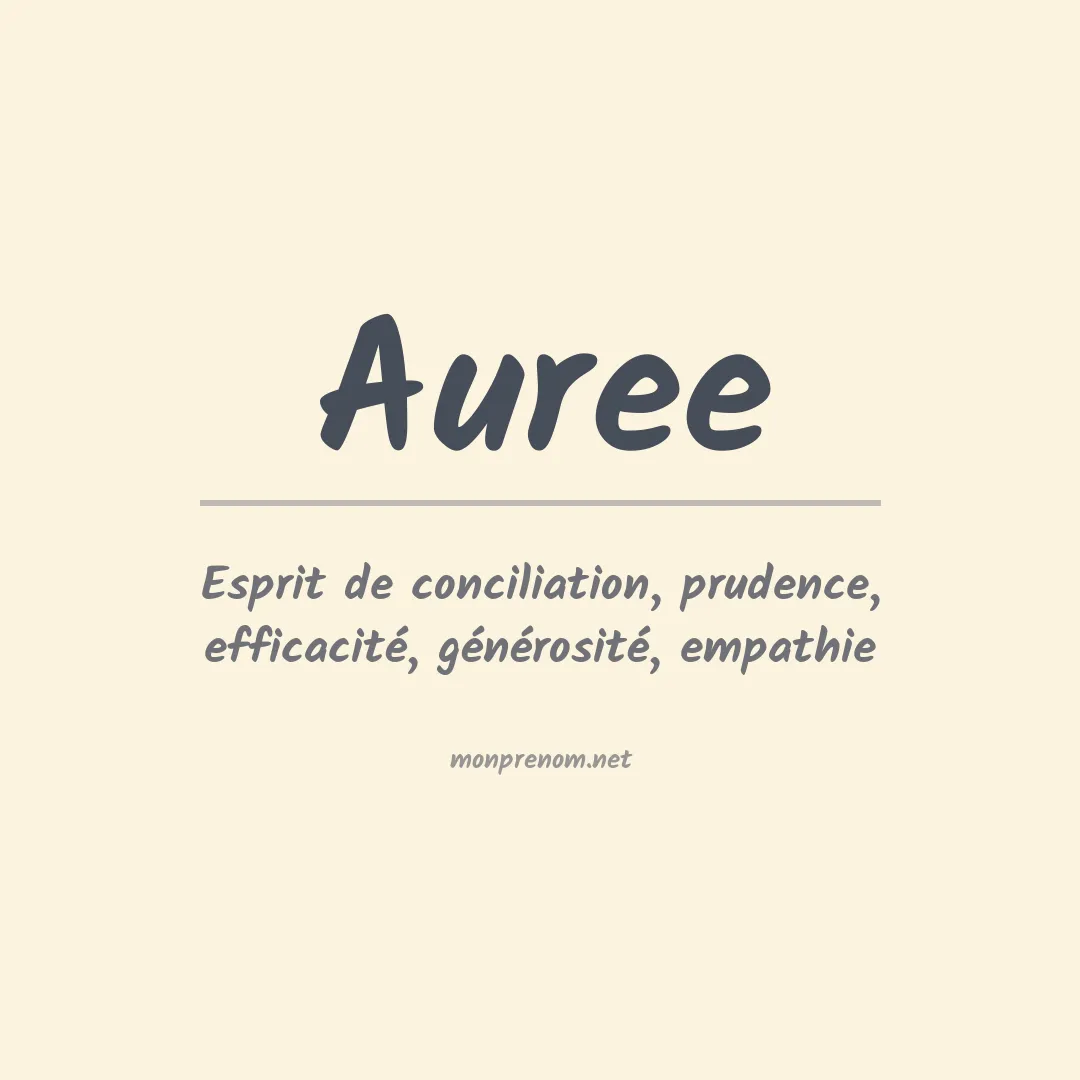 Signification du prénom Auree