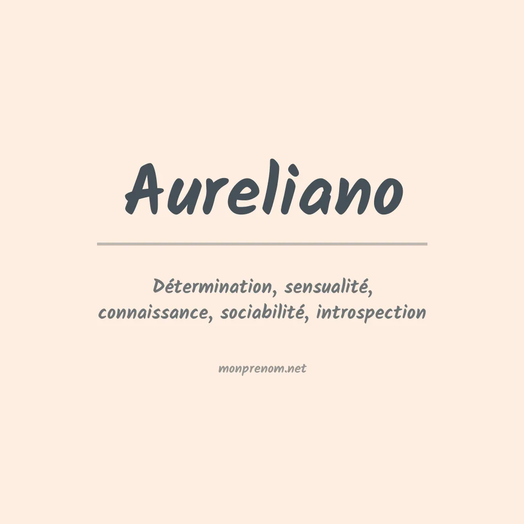 Prénom Aureliano
