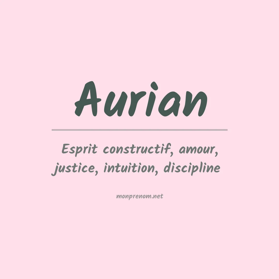 Signification du prénom Aurian