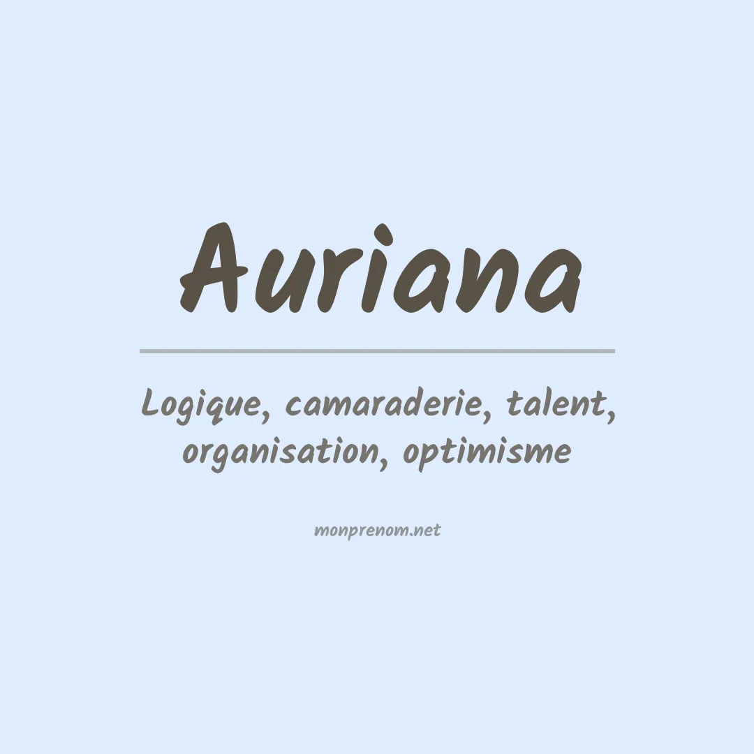 Prénom Auriana