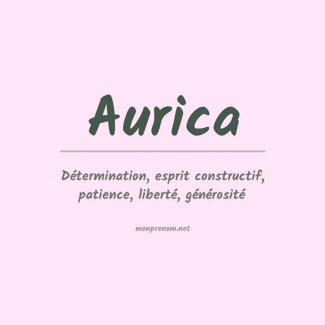 Signification du prénom Aurica