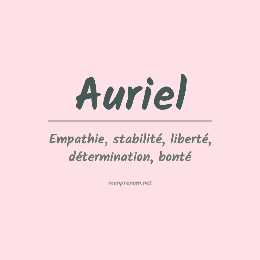 Signification du prénom Auriel