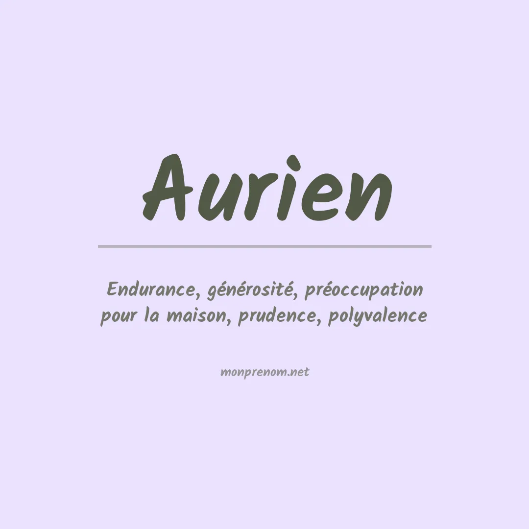 Signification du prénom Aurien