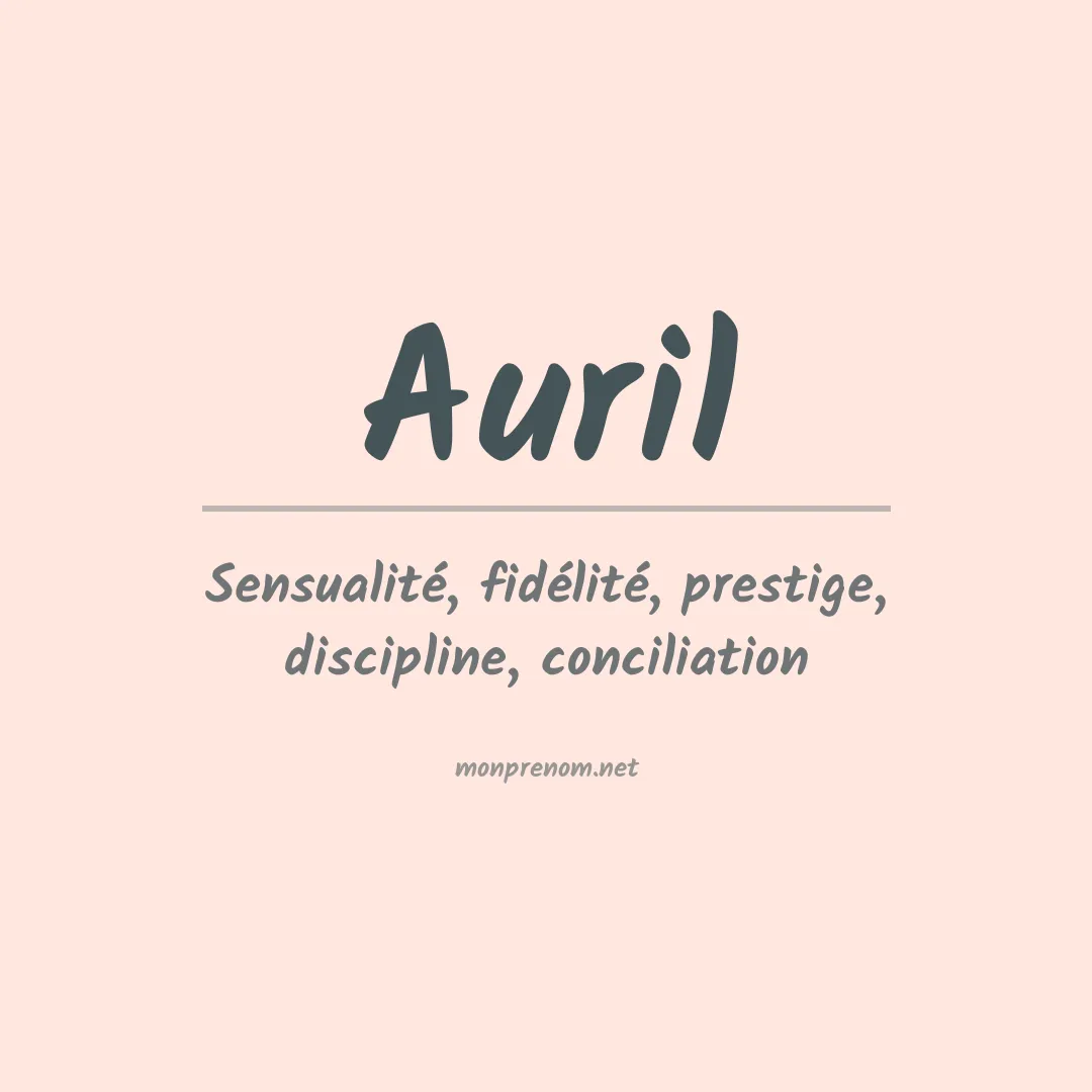 Signification du prénom Auril