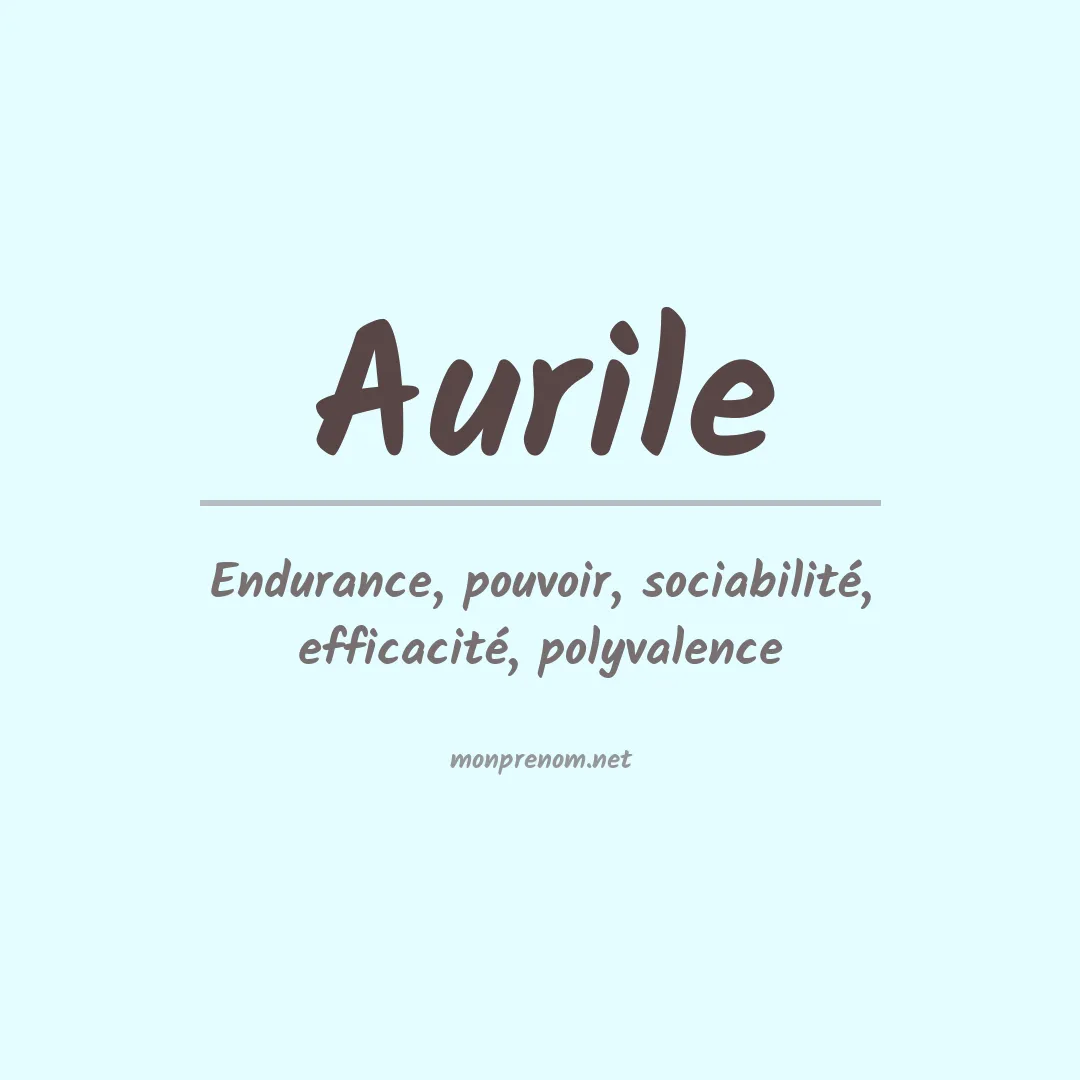 Signification du prénom Aurile