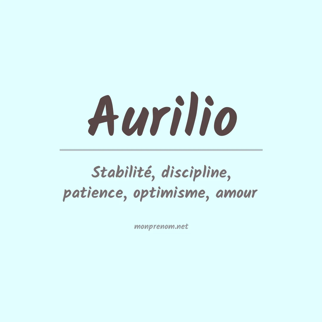 Prénom Aurilio