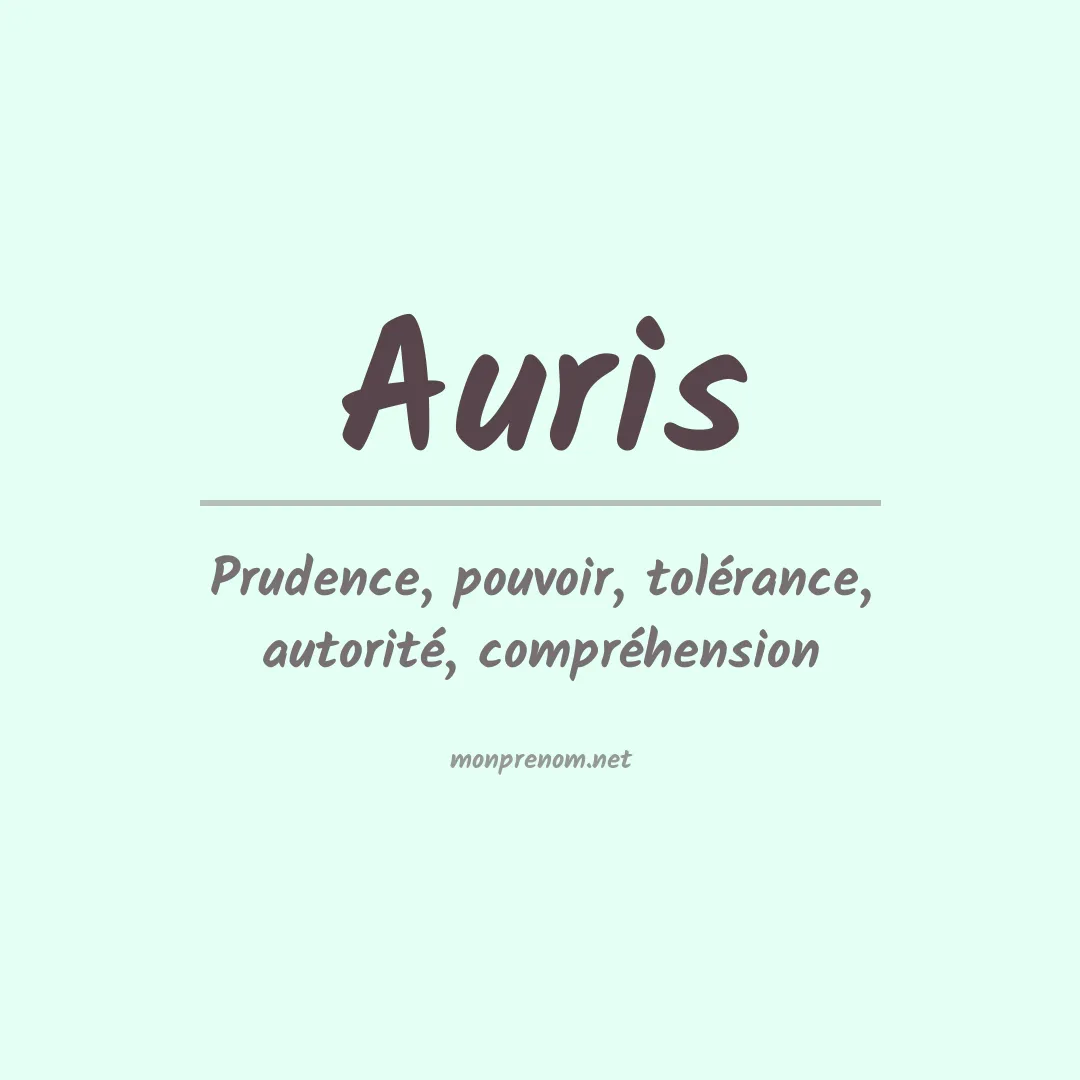 Signification du prénom Auris