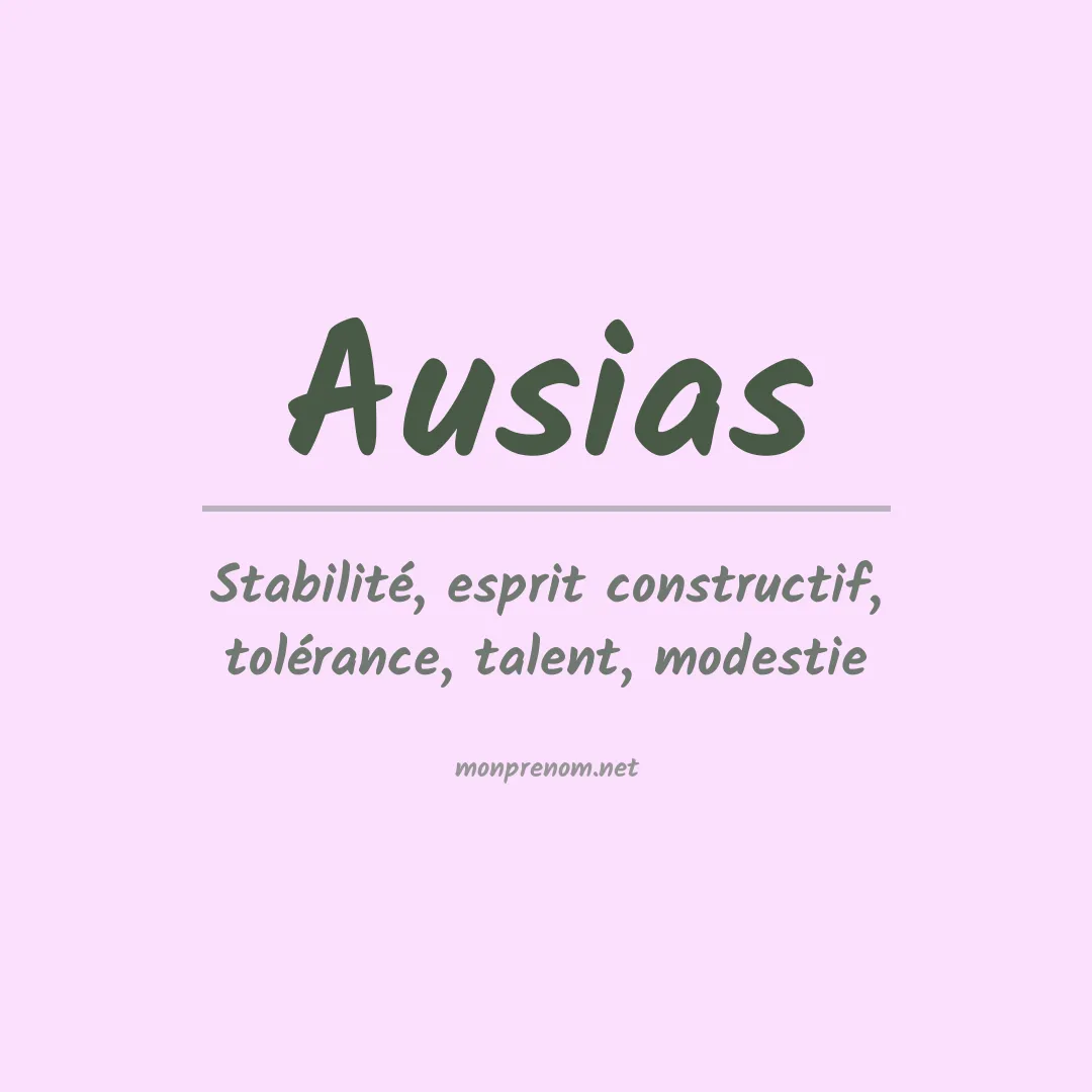 Signification du prénom Ausias