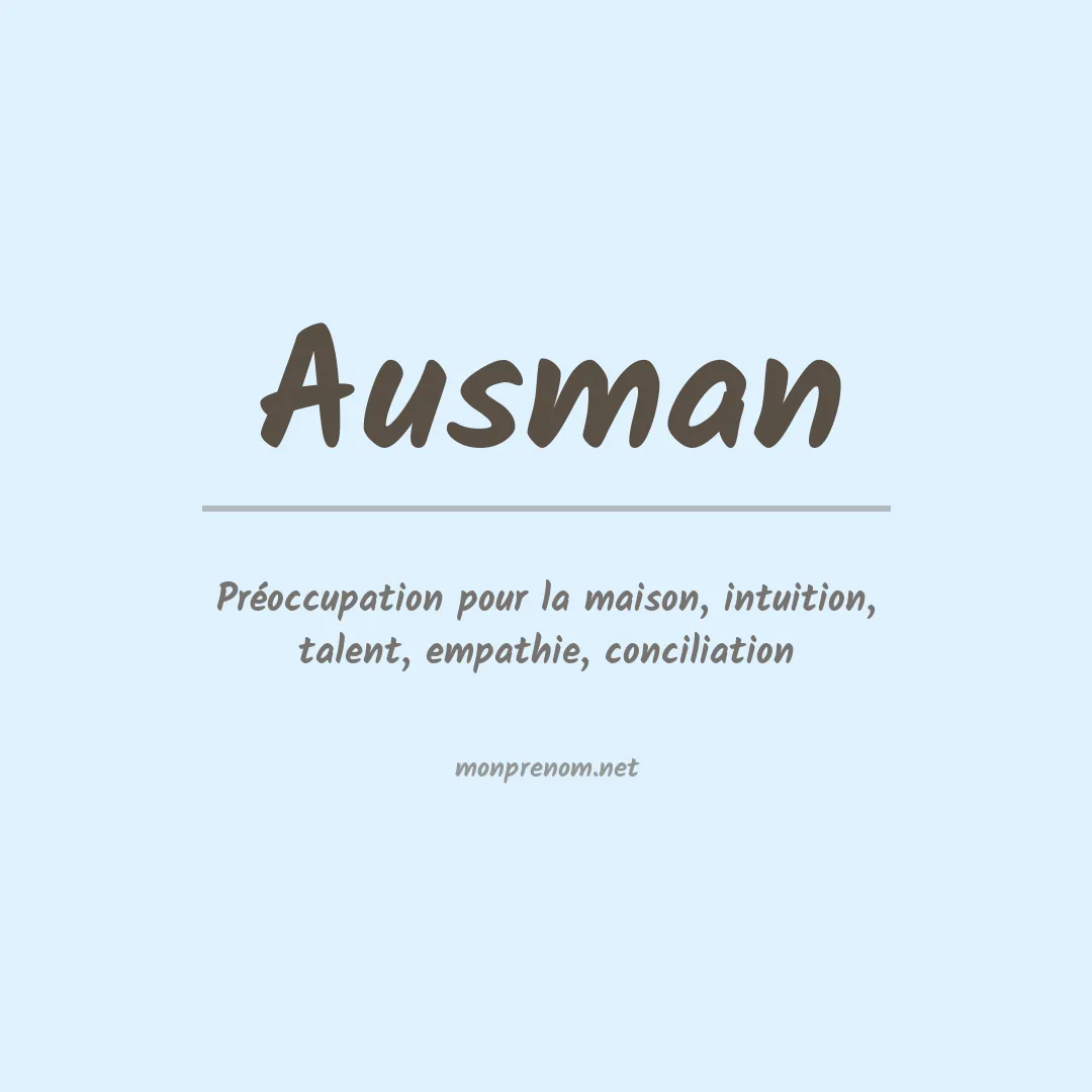 Prénom Ausman