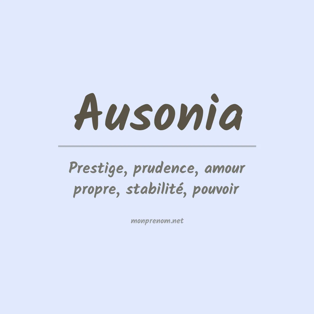 Prénom Ausonia