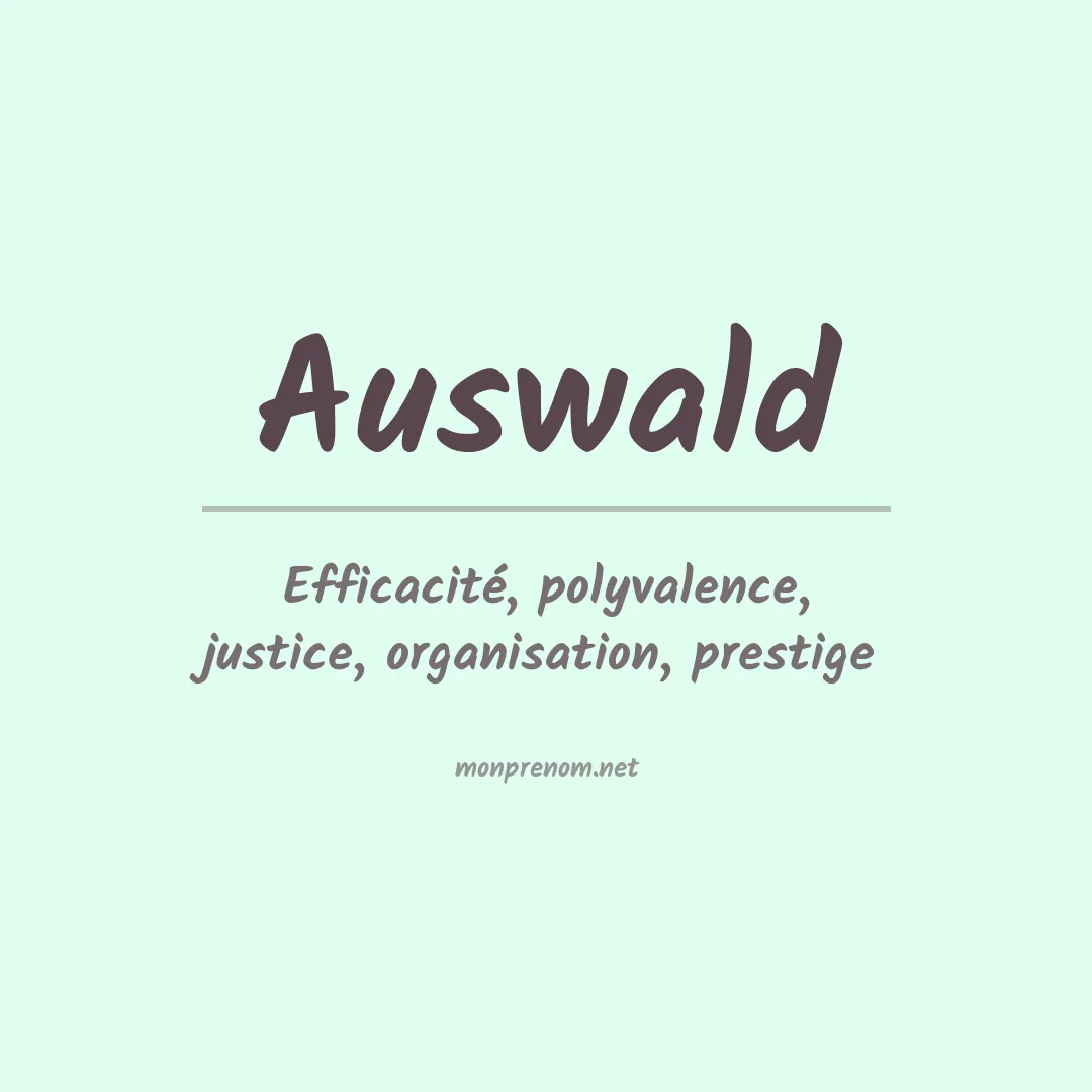 Signification du prénom Auswald