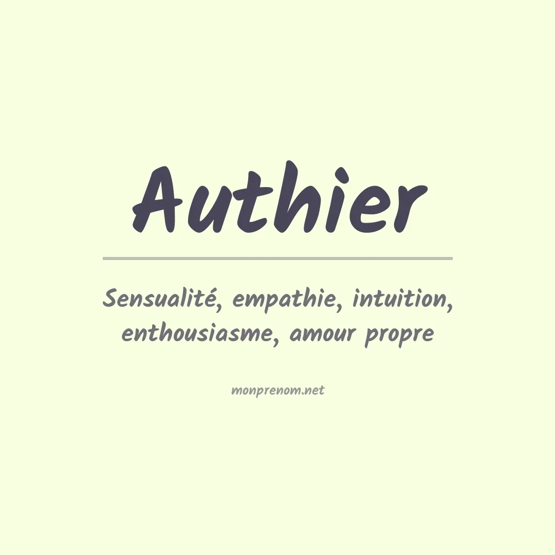 Prénom Authier