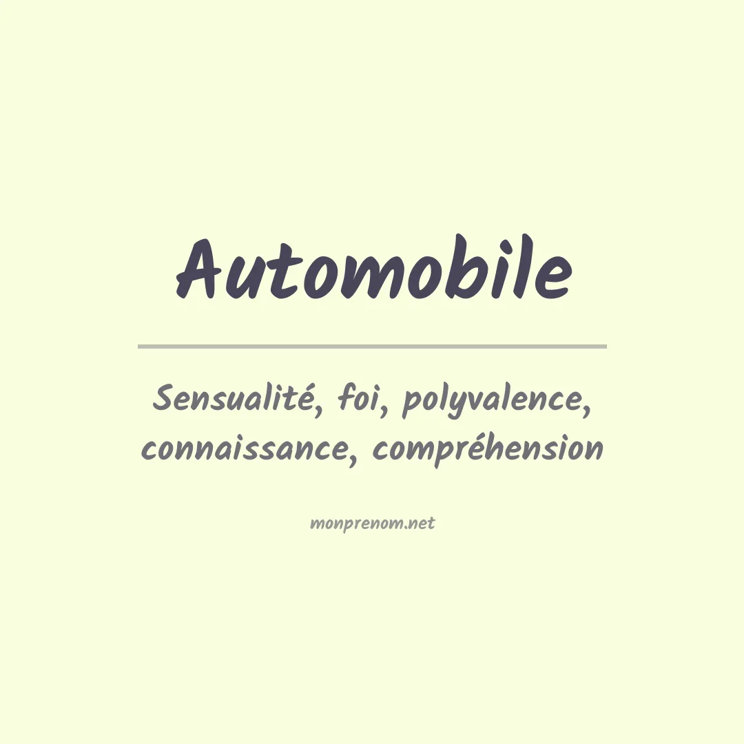 Prénom Automobile