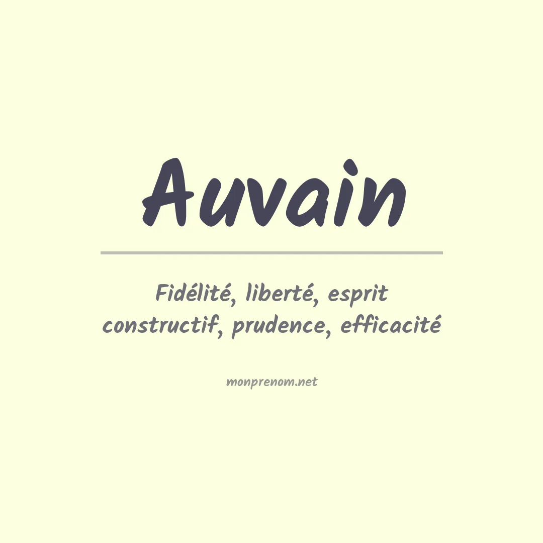 Signification du prénom Auvain